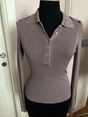 Max Mara pink lurex  polo  shirt