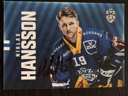 Signierte EVZ Spielerkarte Niklas Hansson 20/21 👍🏼
