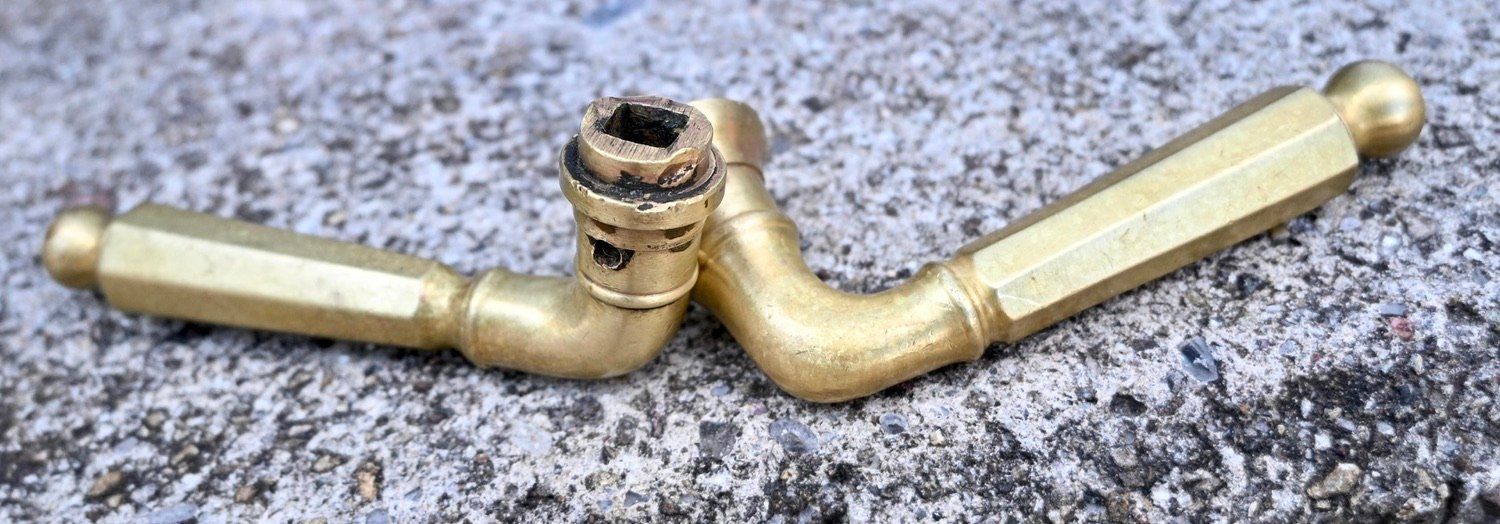 Ferramenta: 2 antike Türklinken aus Messing – Usato da Pfaffhausen venduto da mono_rec 9