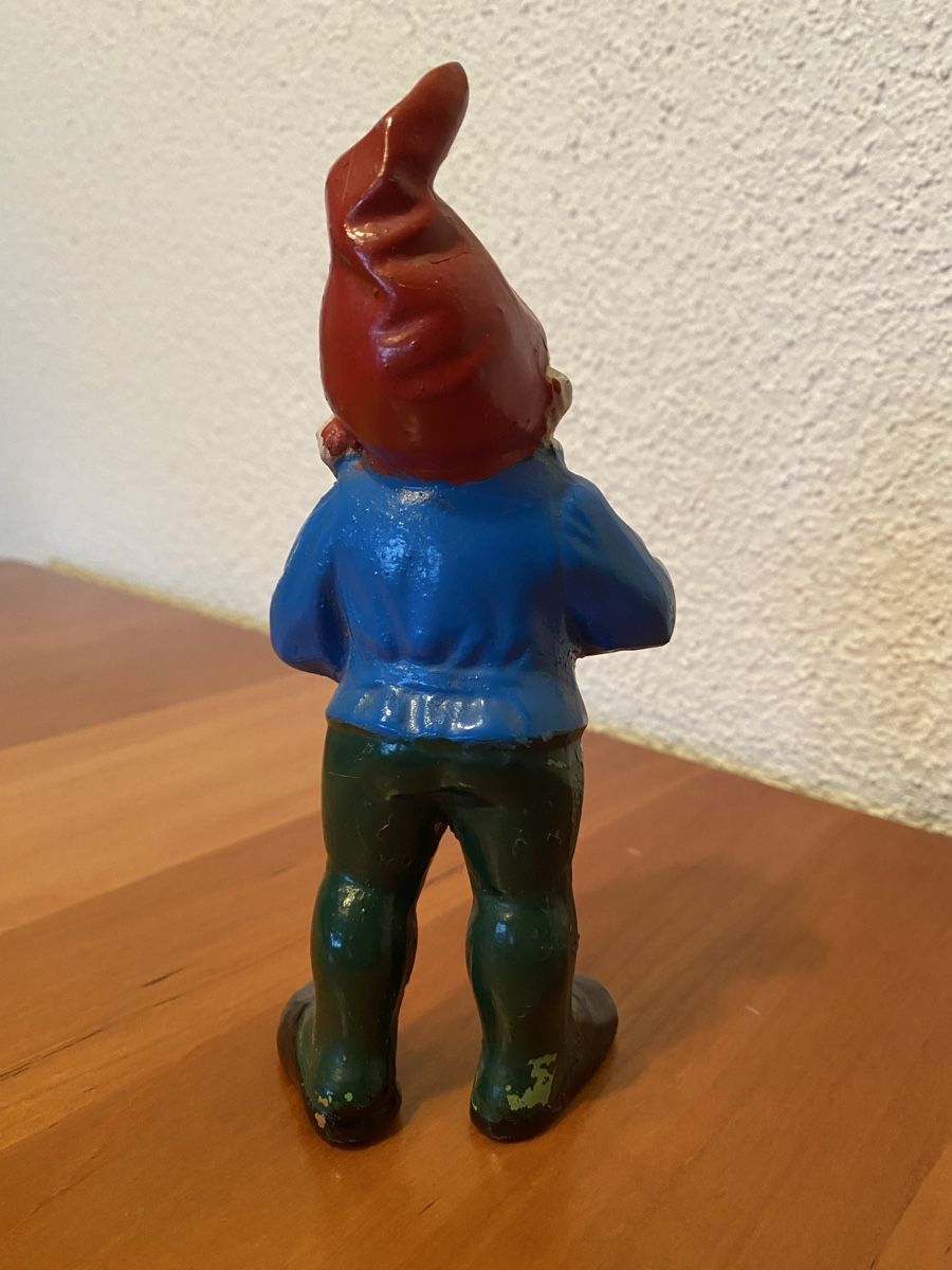 Statuette: Alter charmanter Gartenzwerg mit Trompete - Vintage – Usato da Rüti ZH venduto da Weder2 2