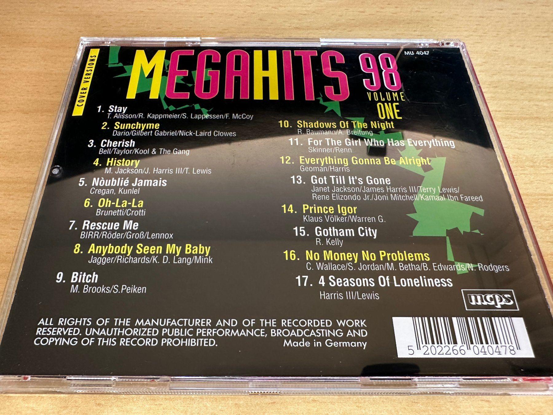 CD: Various - Megahits 98 Volume 1 – Usato da Rikon im Tösstal venduto da Alpenmutz 1