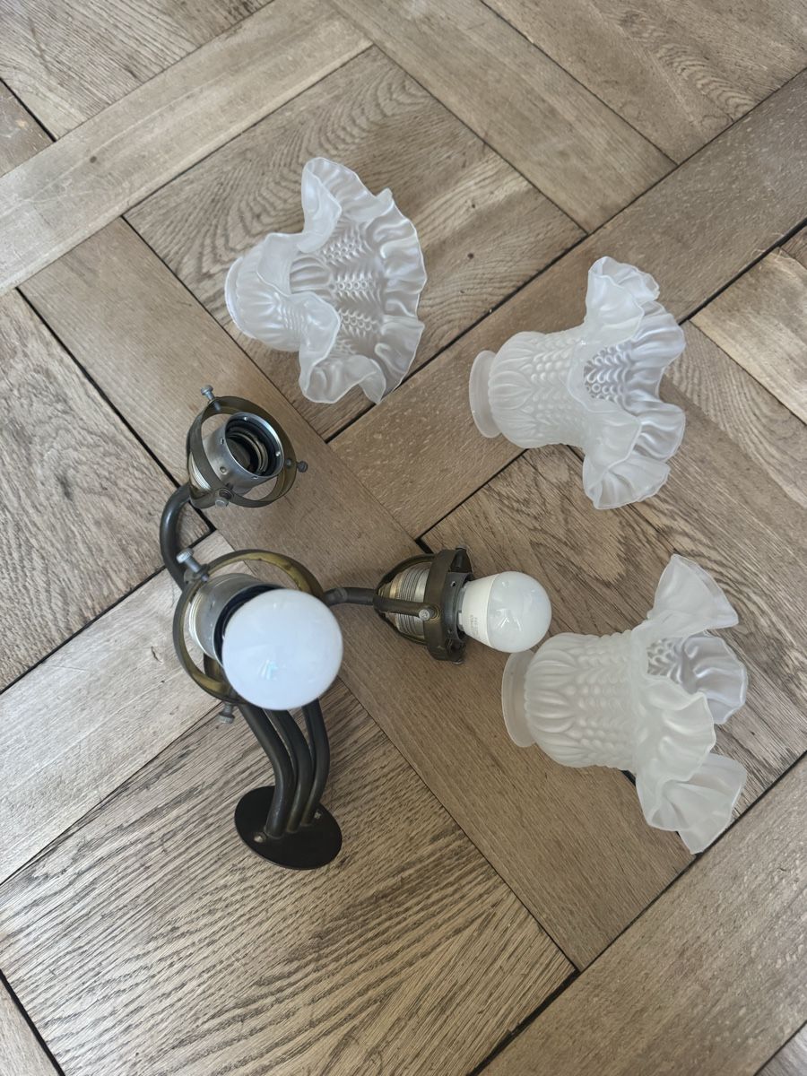 Lampen: Wandlampe Messing mit 3 Schirmen – Gebraucht aus Nidau von leo_h2vb 1