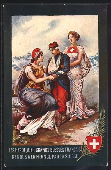 Cartoline postali: Les Heroiques Grands Blessés Francais r – Usato da Berlin venduto da bartko-reher