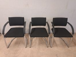 3x Sitag Freischwinger Konferenzstuhl