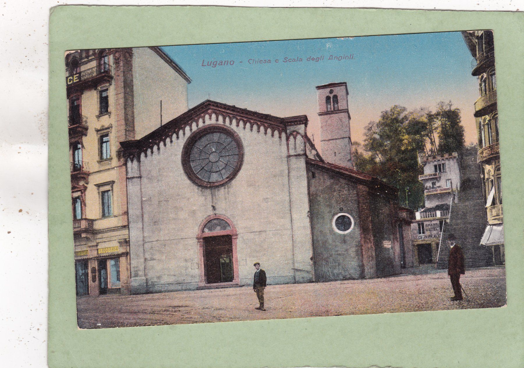 Ansichtskarten: Lugano Chiesa e Scala degli Angioli – Gebraucht aus Herisau von Lisegrat2008