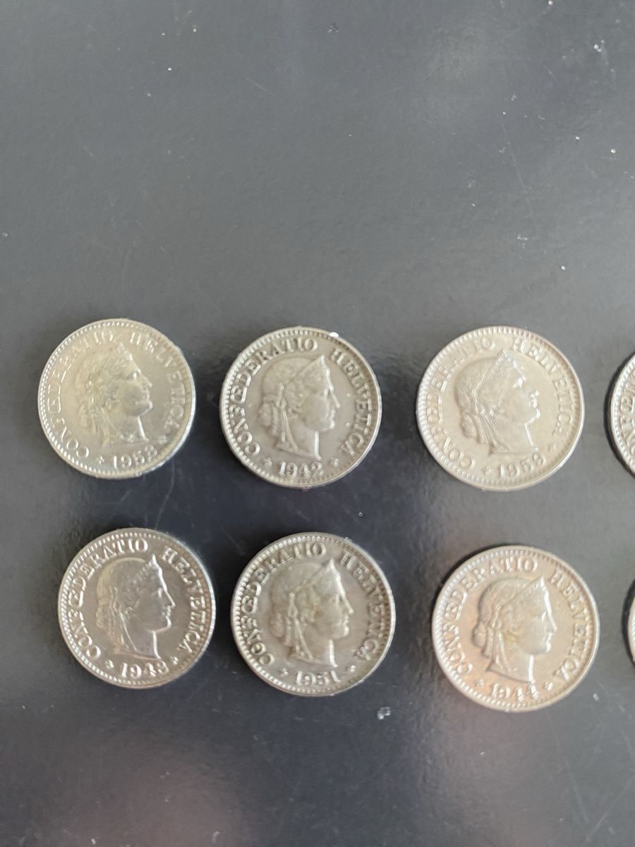 Alle Münzen: Pièces 5 centimes Confédération Suisse 1910-1962 – Gebraucht aus Lausanne von Csamadhi 6