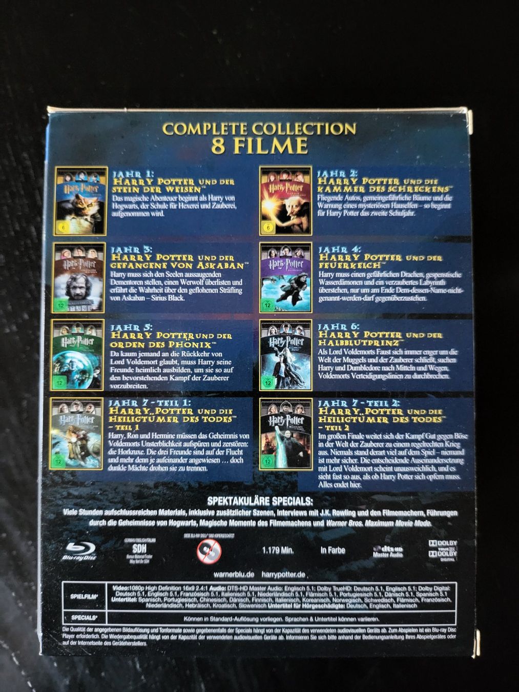 Alle DVDs: 11-Disc Blu-ray Set - Harry Potter - Complete Collection – Gebraucht aus Lichtensteig von ThreeHeroes 1