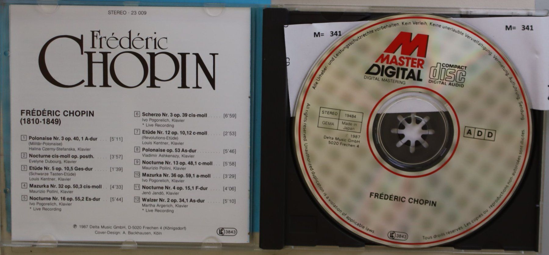CD: Frédéric Chopin (1810 - 1849) – Usato da Luzern venduto da CONTENTI 1