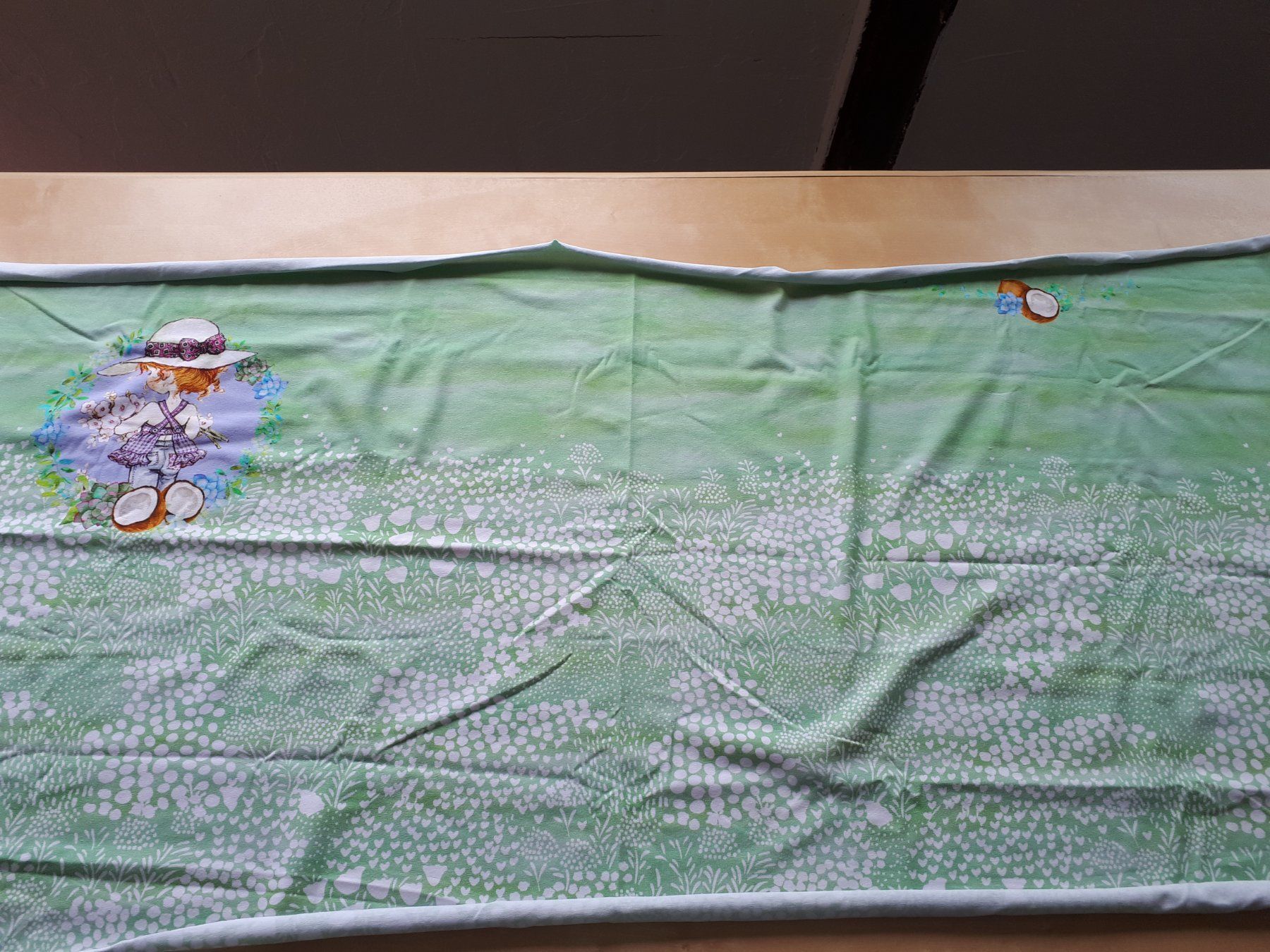 Tessuti: Jersey Panel Mädchen ca 55x146 – Nuovo e nell'imballaggio originale da Steg im Tösstal venduto da J.Kreisl 1