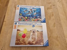 2 Ravensburger Puzzle 500 Teile komplett