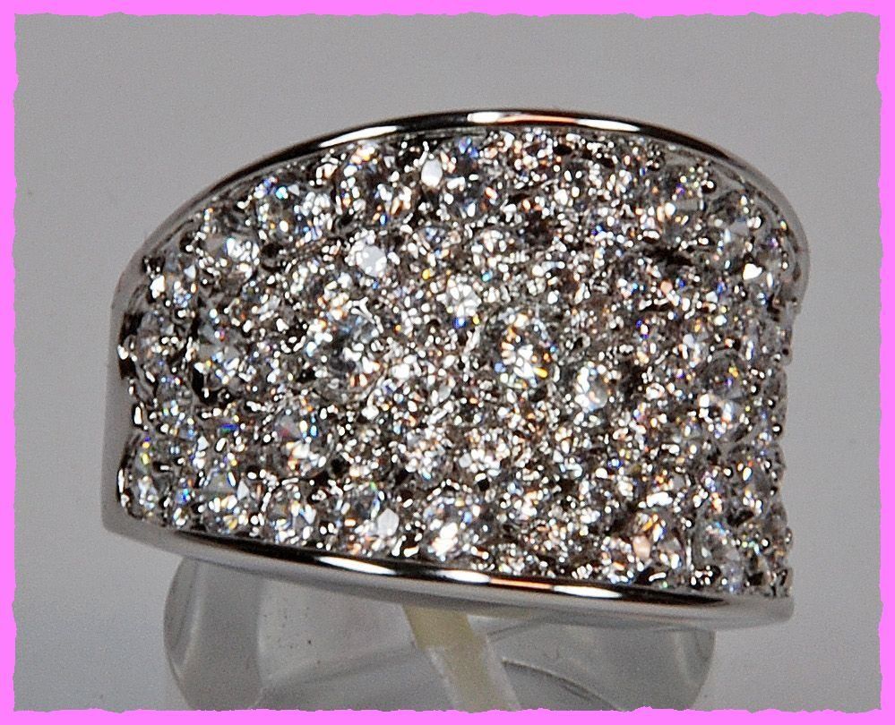 Anelli: Wow, grosser Ring mit Zirkonia – Nuovo e nell'imballaggio originale da Oberglatt ZH venduto da Diamond-Girl