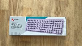 Sologic Retro Wireless Keyboard AZERTY Lila