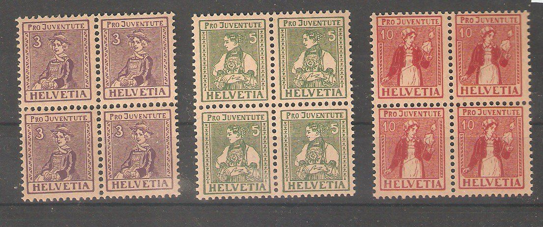 Alle Briefmarken: PJ 7-9 B/4 ** – Neu (gemäss Beschreibung) aus Lausanne von Whorvath