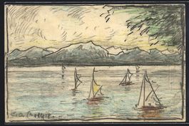 Handgemalt sign. Carl O. Arends: Segelbo