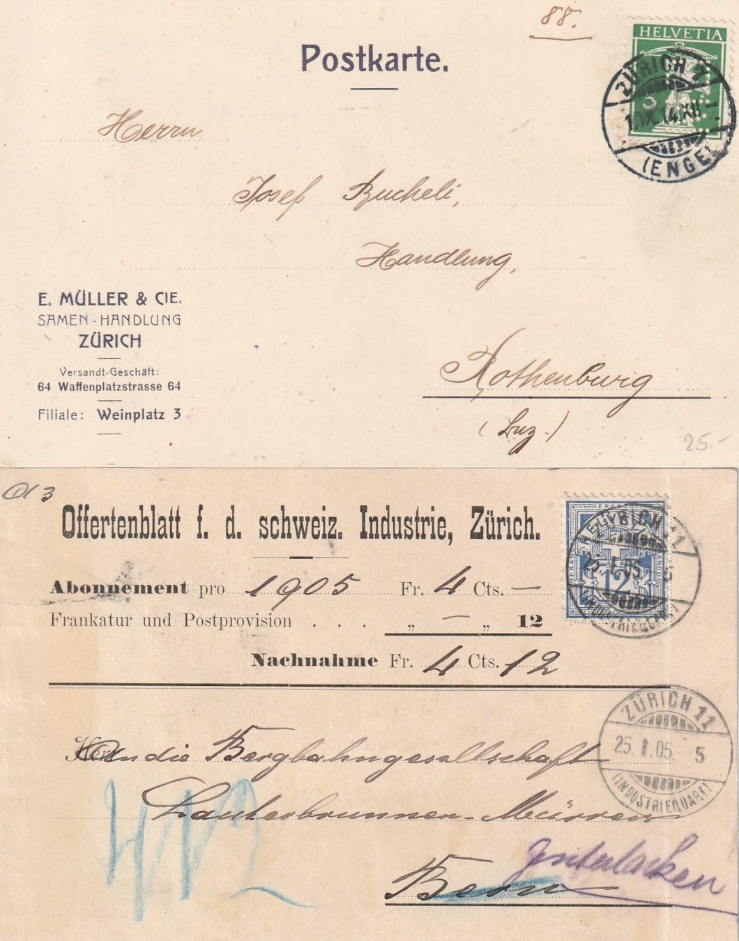 Cartoline postali: 10 verschieden antike Postkarten – Usato da Rupperswil venduto da Ema10 6