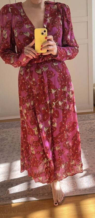 Vestiti: Rot Rosa langes Viskosekleid – Usato da Glattpark(Opfikon) venduto da pau_w672 7