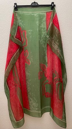 BATIK Handmade 100x105Neu/Foulard Pareo Halstuch Schal Seide