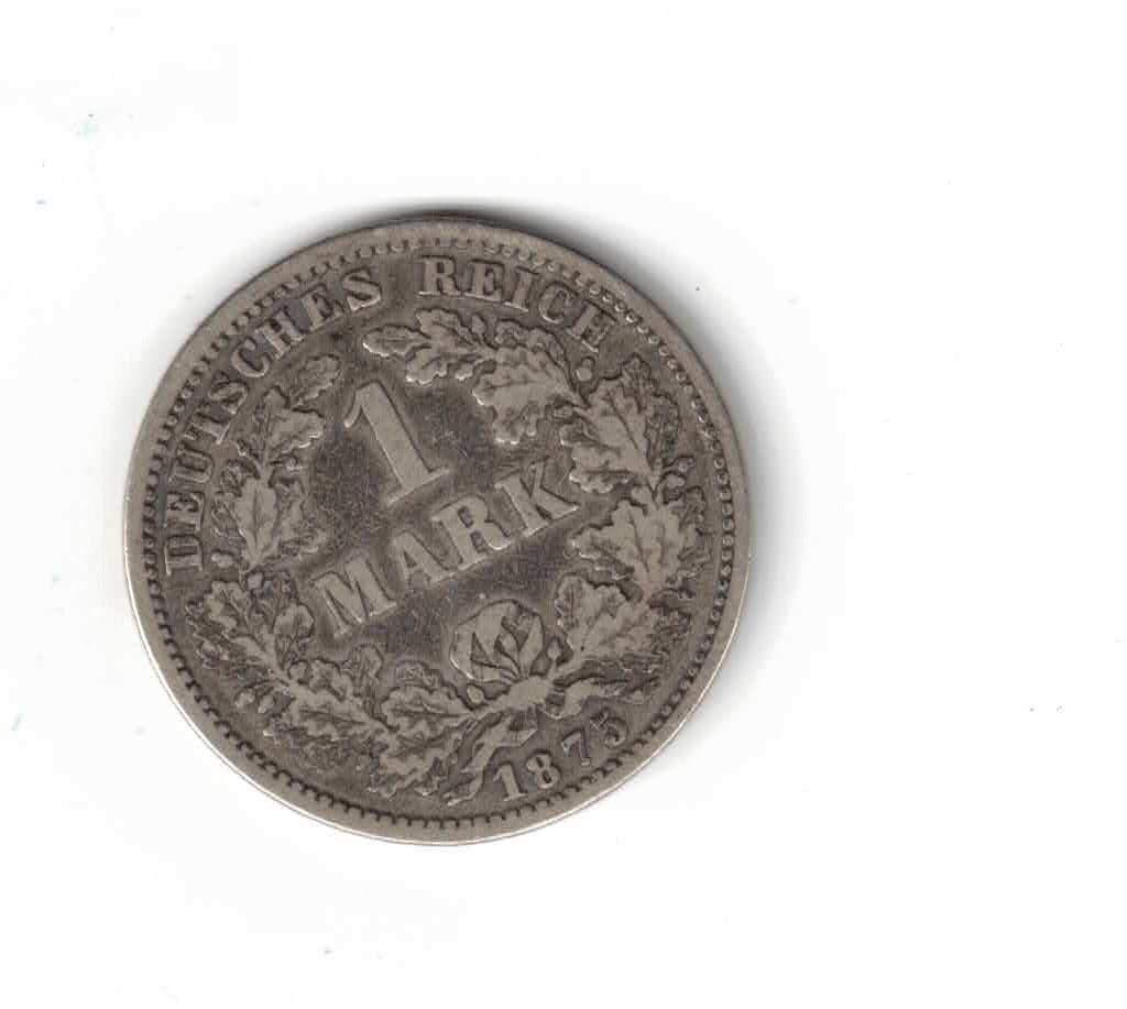 Alle Münzen: Dusches Reich  1875 1 Mark Silber – Gebraucht aus Bottmingen von Golferin