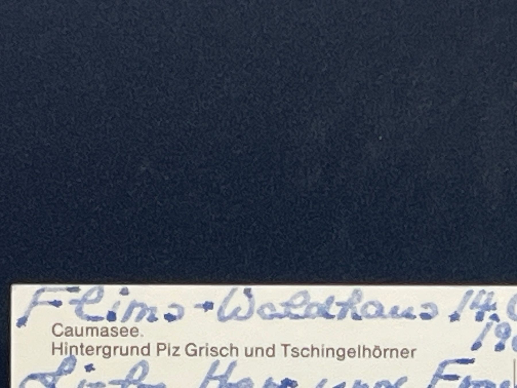 Cartoline postali: Caumasee. Hintergrund Piz Grisch und Tschingelhörner – Usato da Widnau venduto da Brusi9 2