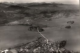Flugaufnahme Rapperswil - Seedamm - Ufenau