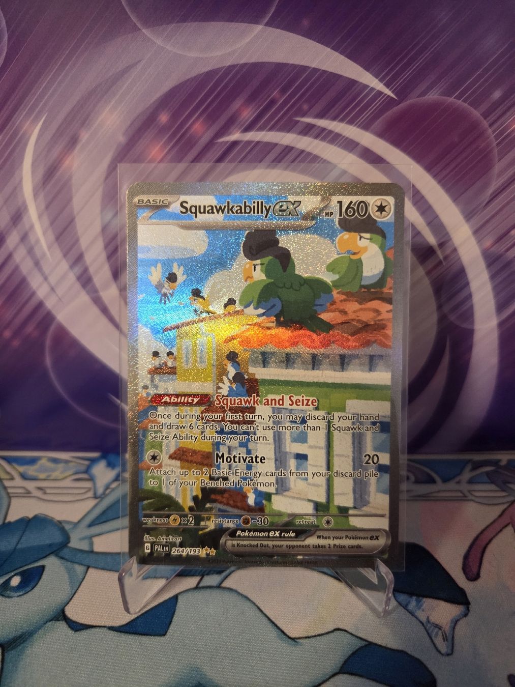 Pokémon Sammelbilder & Trading cards: Pokemon Squawkabilly Ex SIR  PAL 264 EN – Gebraucht aus Biberist von Ang385