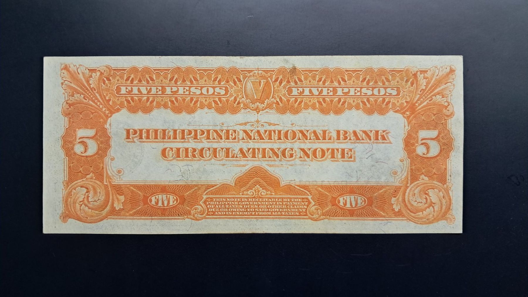 Banconote: Philippinen 5 Pesos 1921 Unc – Nuovo e nell'imballaggio originale da Lufingen venduto da E-Auktion 1