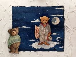 Neu! Reliefbild 3-D "Bears" mit Glitzer