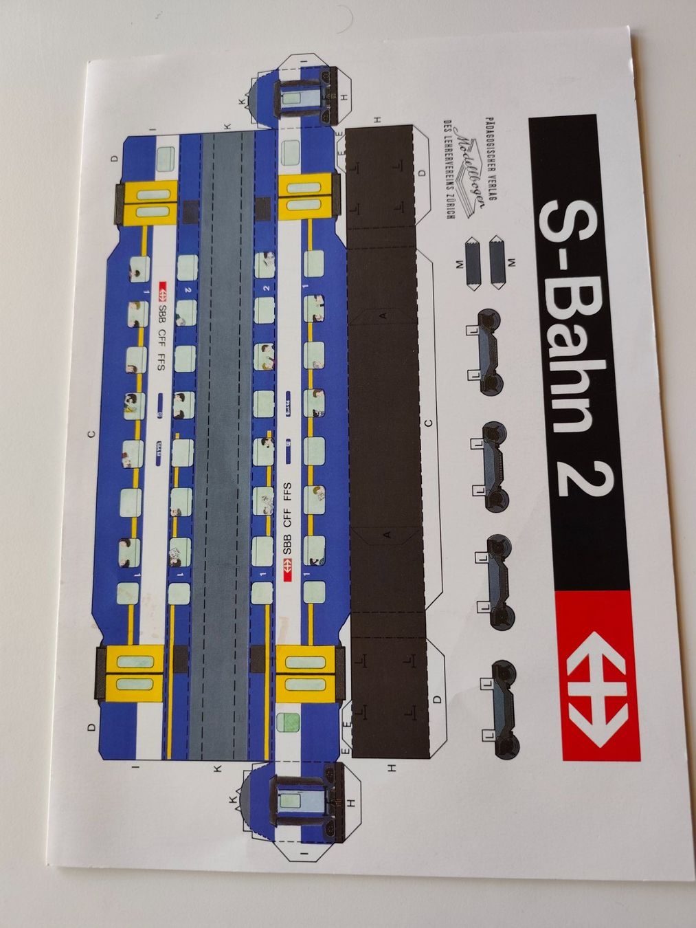 Bastelsets: Bastelbogen S-Bahn 2 von 1990 – Gebraucht aus Tegerfelden von jea_f5xk 1