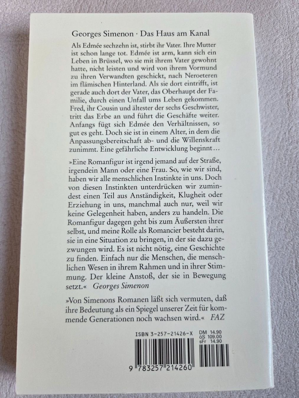 Libri: Georges Simenon - Das Haus am Kanal – Usato da Bergdietikon venduto da Tanne_10 1