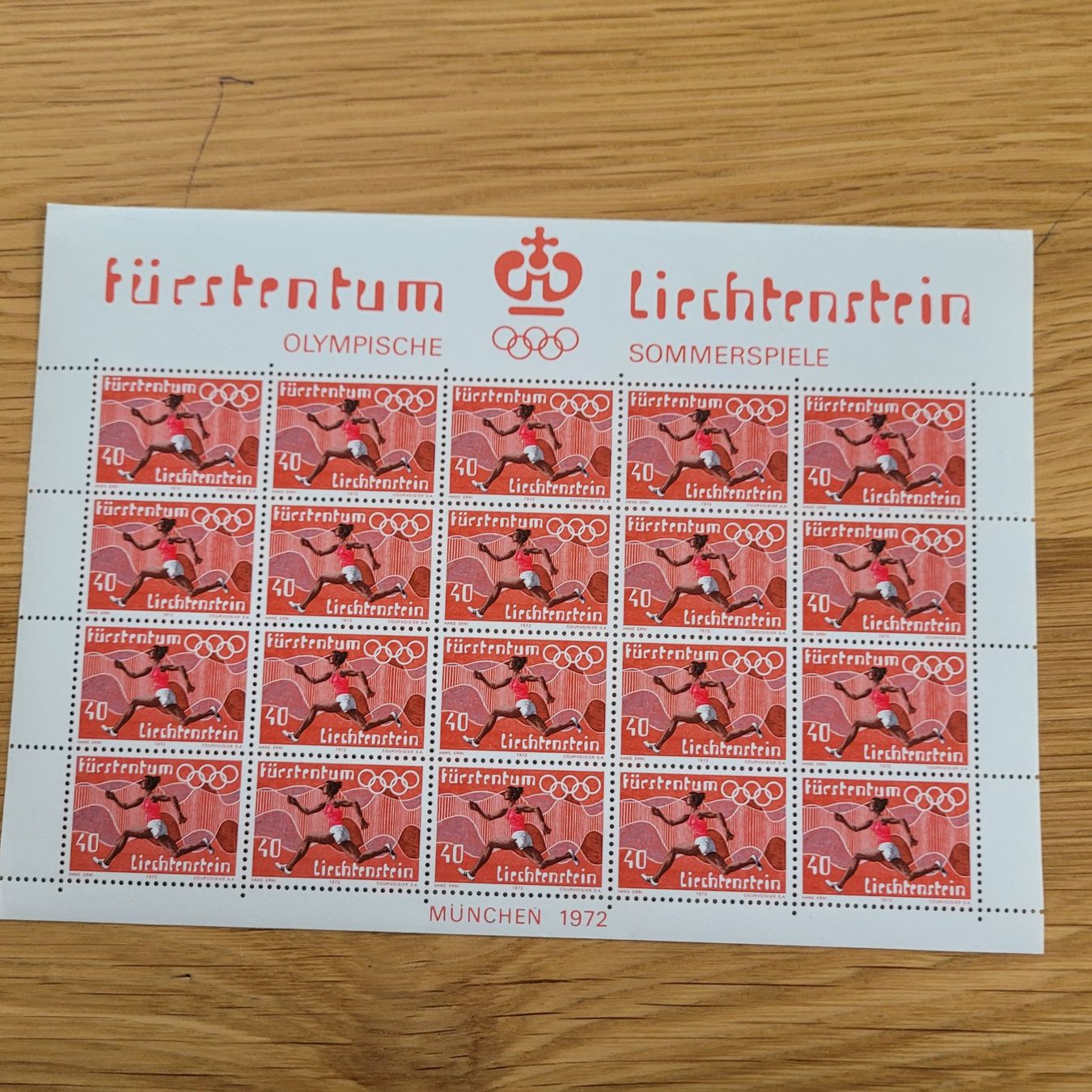Tutti i francobolli: Kleinbogen Liechtenstein 1972 – Usato da Biel/Bienne venduto da Destockweb