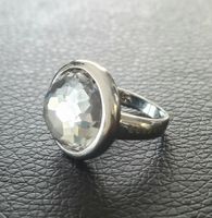 Edler Silber Ring 925 mit facettierten Bergkristall