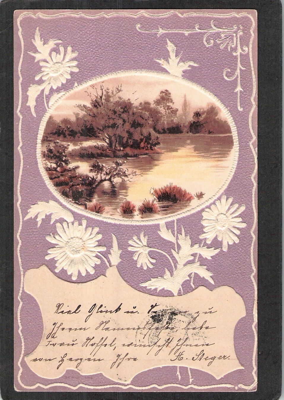 Ansichtskarten: #Prägekarte , gel. 1901 – Gebraucht aus Reichenburg von Pipo-67