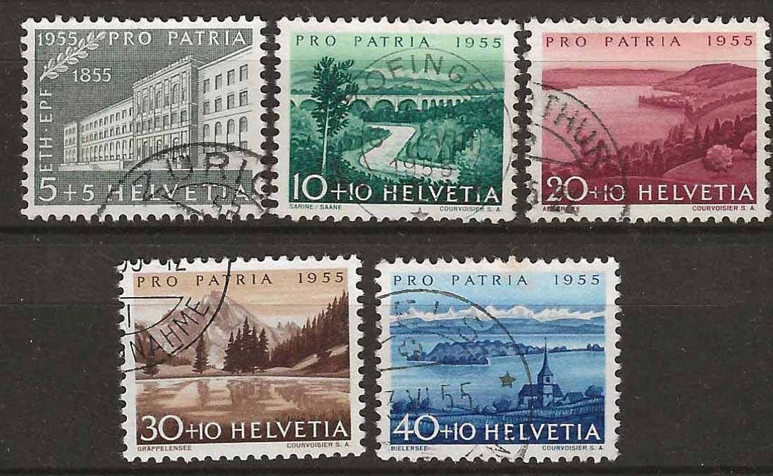 Tutti i francobolli: PP055 - Pro Patria 1955  obl. – Usato da Trélex venduto da Phil_Albert