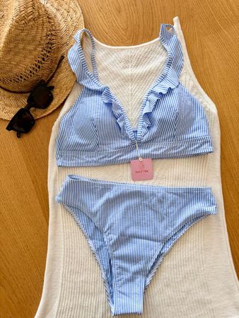 🧿Chic Streifen Bikini Set L – Neu – Sommer – Gratis Versand