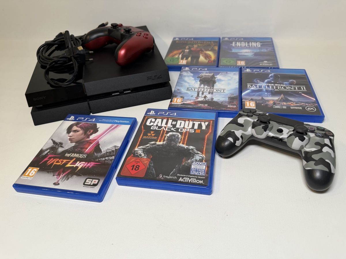 Sony Consoles: PS4 500GB + 2 Controller + 6 Spiele Komplettpaket – D'occasion à Rombach par vir_2dsd 3