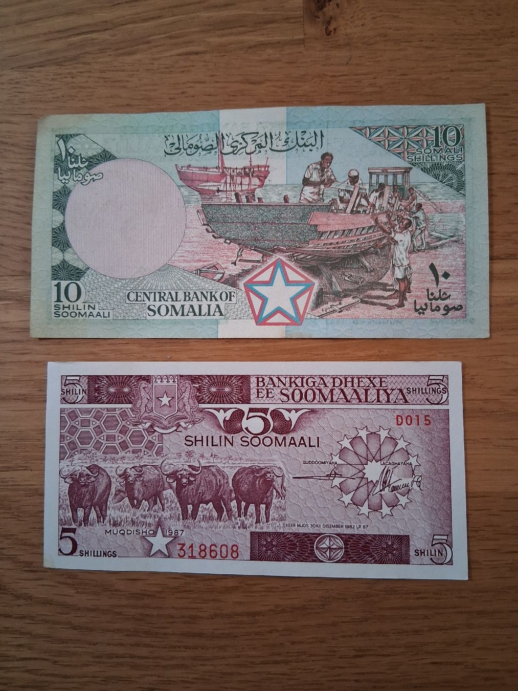 Banconote: 15 Somalische Shillings / 1987 – Usato da St. Gallen venduto da 1.2.meins 1