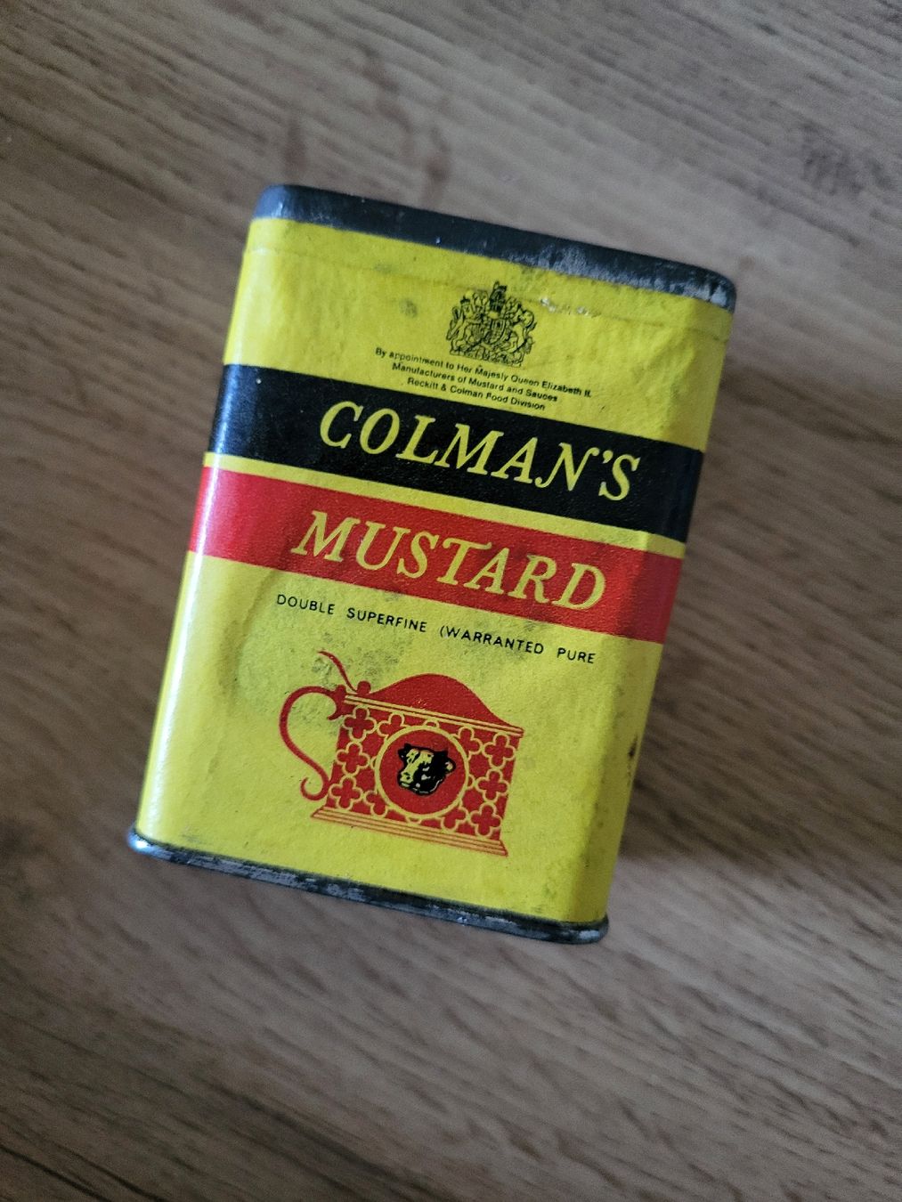 Zuckerdosen: Colman's Senfdose Blechdose Vintage Ungeöffnet – Neu und originalverpackt aus Allschwil von Uhrenbinz 2