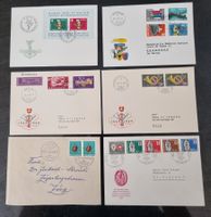 6 Ersttagsbriefe 1952 - 1959