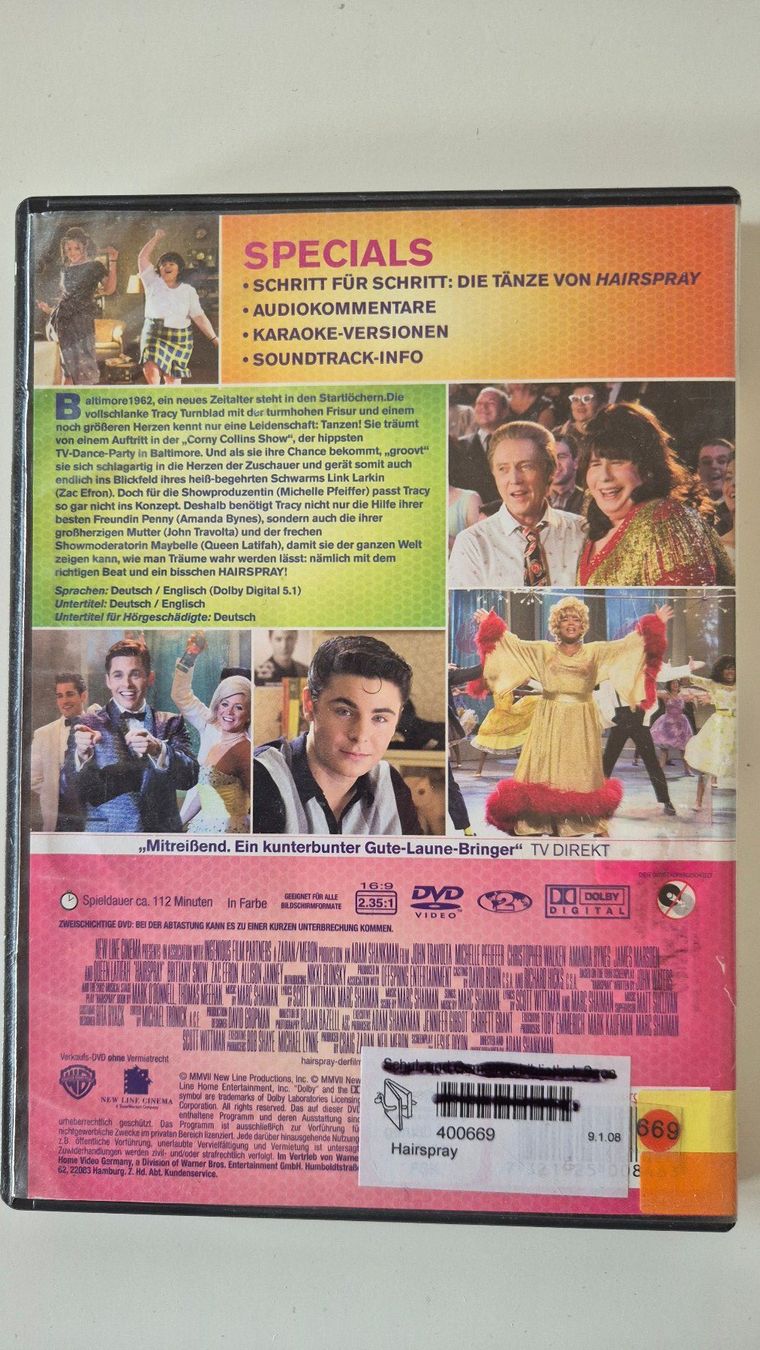 Tutti i DVDs: DVD Hairspray – Usato da Seon venduto da Rclimber 1