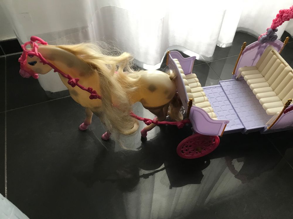 Kristall Pferd Mit Kutsche - Swarovski Spectra Crystal Mit 24 Karat Vergoldung