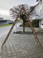 Holz Bockschiebeleiter Mobil