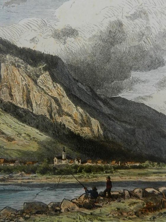Incisioni: Felsberg mit dem Calanda – Usato da Risch venduto da Antikfee 5