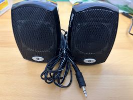 Trust Lautsprecher schwarz mit Kabel und 3.5mm Anschluss