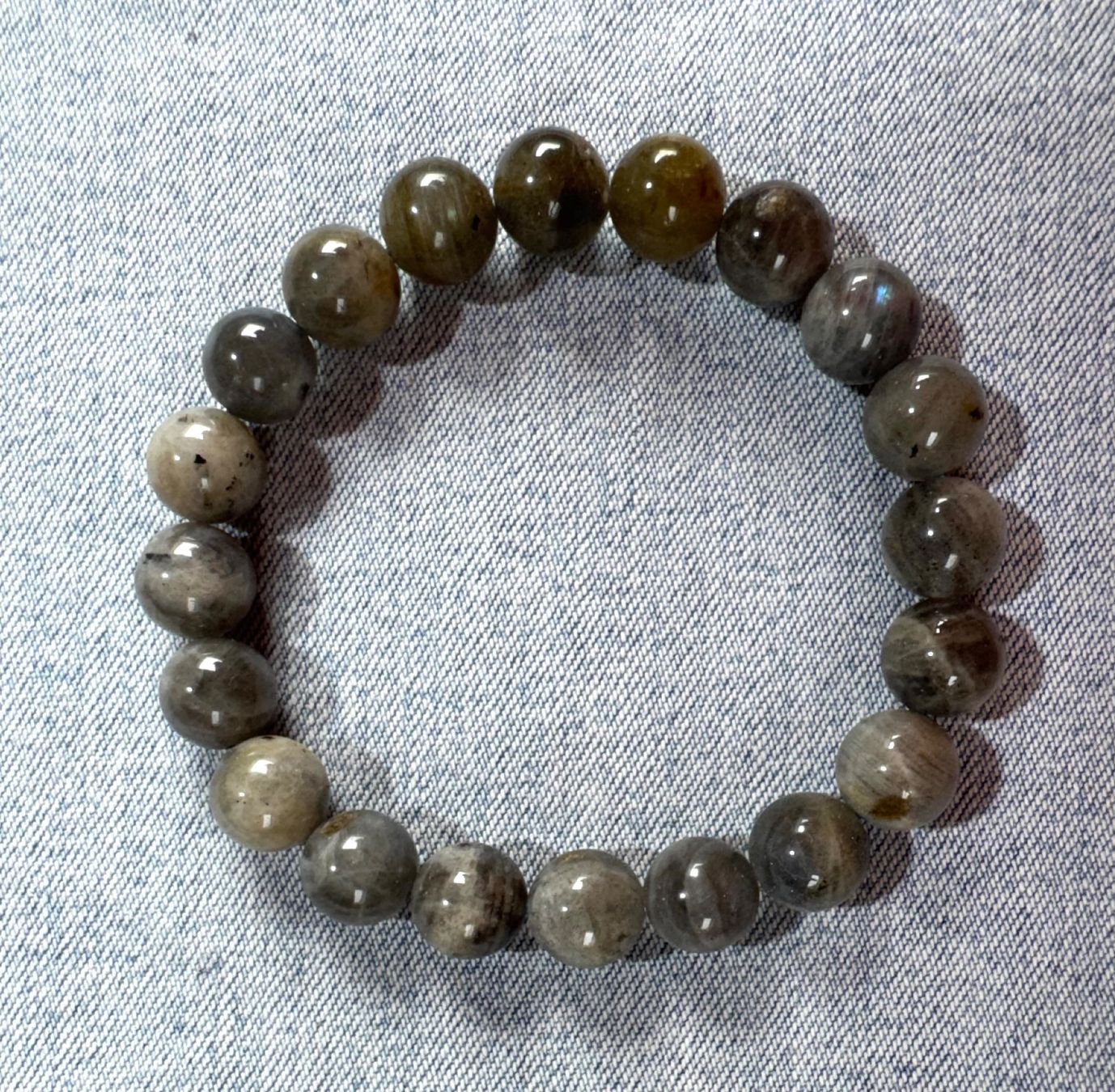 Armbänder & -reifen: Labradorit  Armband.   elast    TOP!!!  10mm   interessant – Neu und originalverpackt aus Leuggern von gemshow 3
