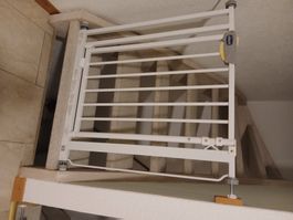 Barrière de sécurité Chicco, occasion, en métal blanc