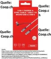 Charge & Sync | 2-in-1 - USB-C →  USB-C & Micro USB (TREND)