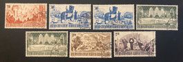 1942: Liechtenstein Serie 600 Jahr Feier Nr.166-170 gest