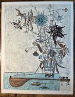 RIGHI Frederico (1908-1986) - Mandoline und Blumen- Litho
