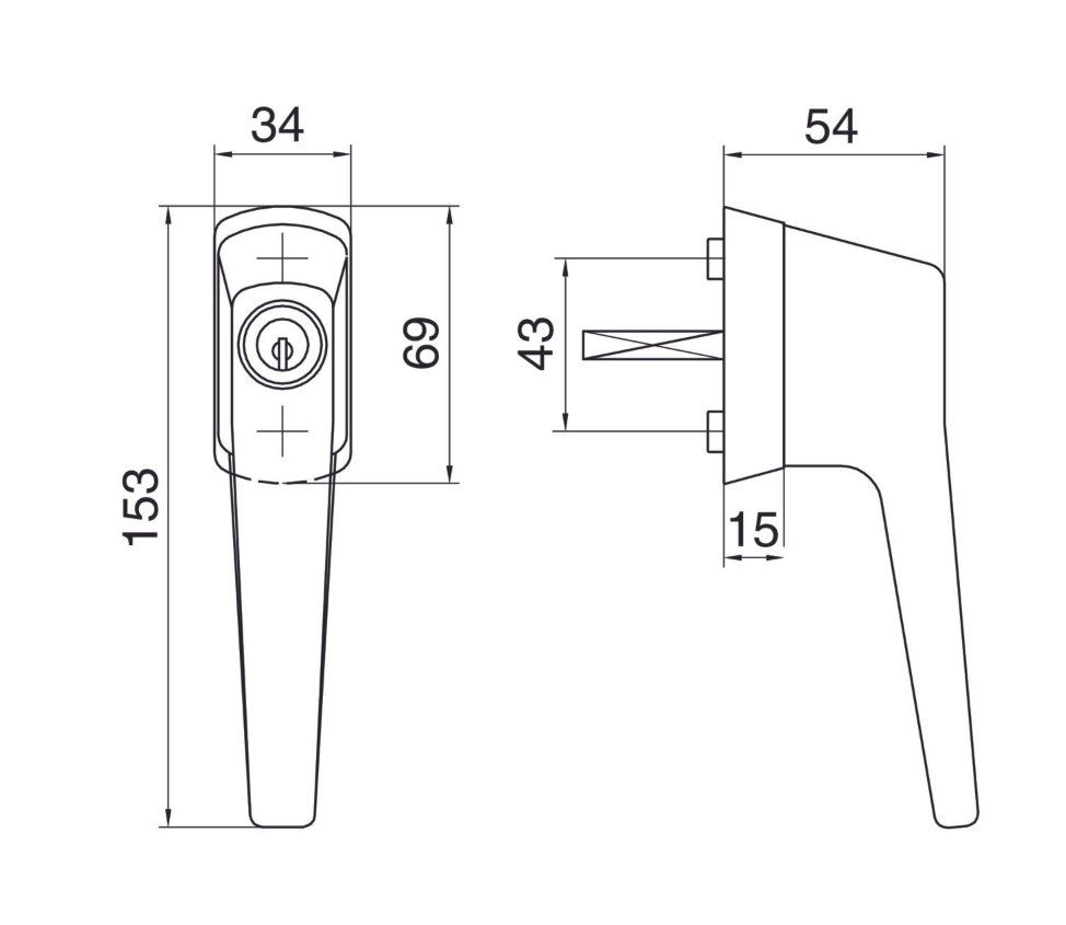 Fenster: Heusser Fenstergriff 3463 Standard – Neu (gemäss Beschreibung) aus Amriswil von FMS-8580 1