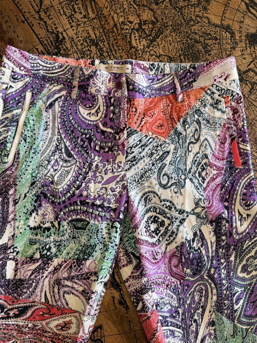 Hosen: ETRO Milano Multicolor Paisley Patchwork Trousers Pants Size – Neu (gemäss Beschreibung) aus Versoix von pen_6hgs 8